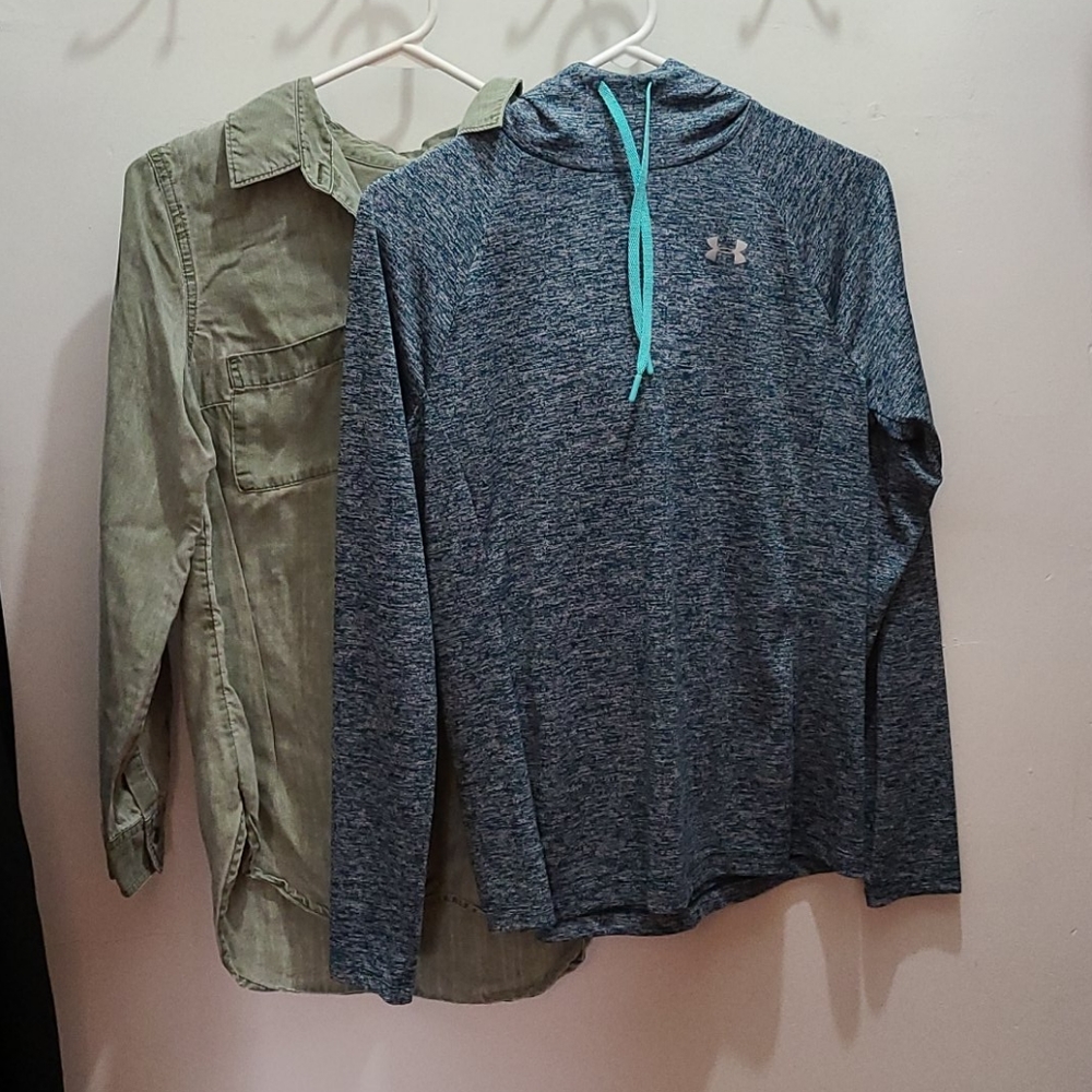 (2) LOT Long Sleeved Hoodie & Shirt